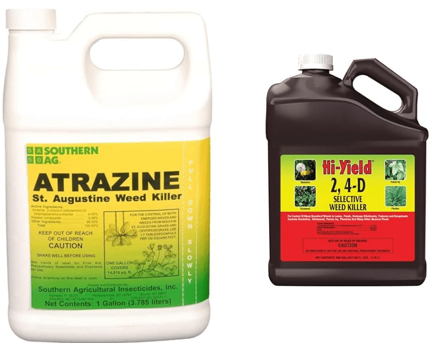  Southern Ag Atrazine 1 Gallon St. Augustine Grass Weed Killer and Hi-Yield 2,4-D 1 Gallon Selective Weed Killer Bundle