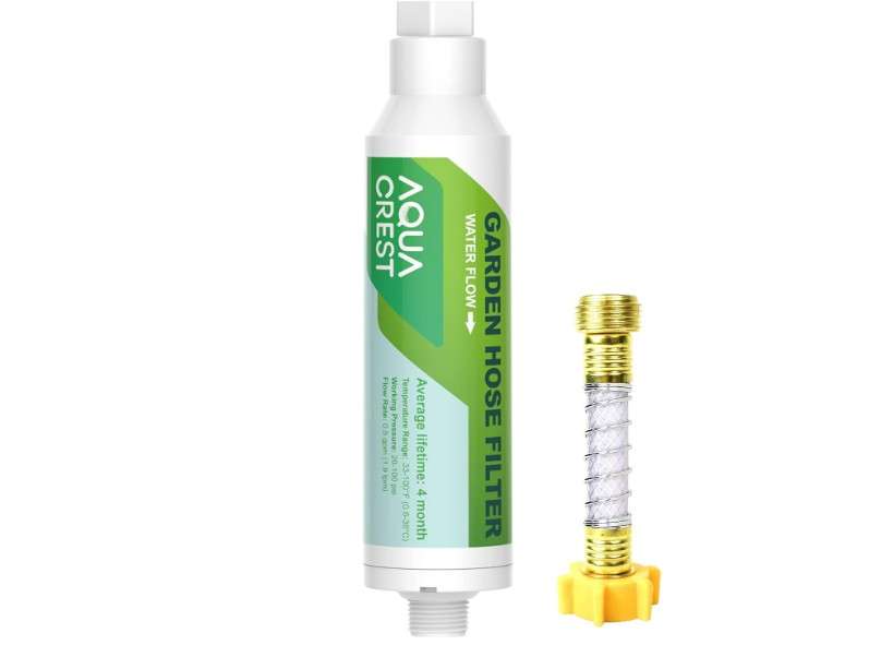  AQUACREST Garden Hose Water Filter for Plants, Greatly Reduces Chlorine, Odor, Improve Plants Health, Ideal for Organic Gardening, Farming and Pets