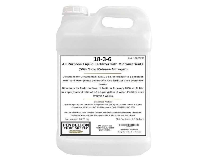 Pendelton Turf Supply 18-3-6 Liquid Fertilizer (50% SRN & Micronutrients) (2.5 Gallons)