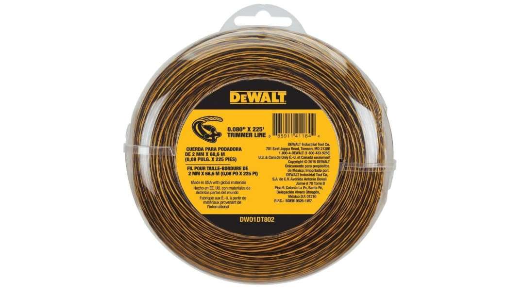  DEWALT Trimmer Line, 225-Foot by 0.080-Inch (DWO1DT802