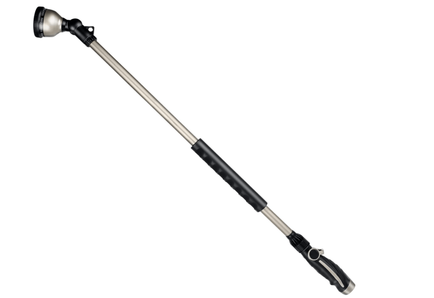 
RESTMO 36” Long Watering Wand, Metal Garden Hose Wand with 180° Swivel Head and 10 Spray Patterns, 3ft Heavy Duty Hose Nozzle Sprayer with Thumb 