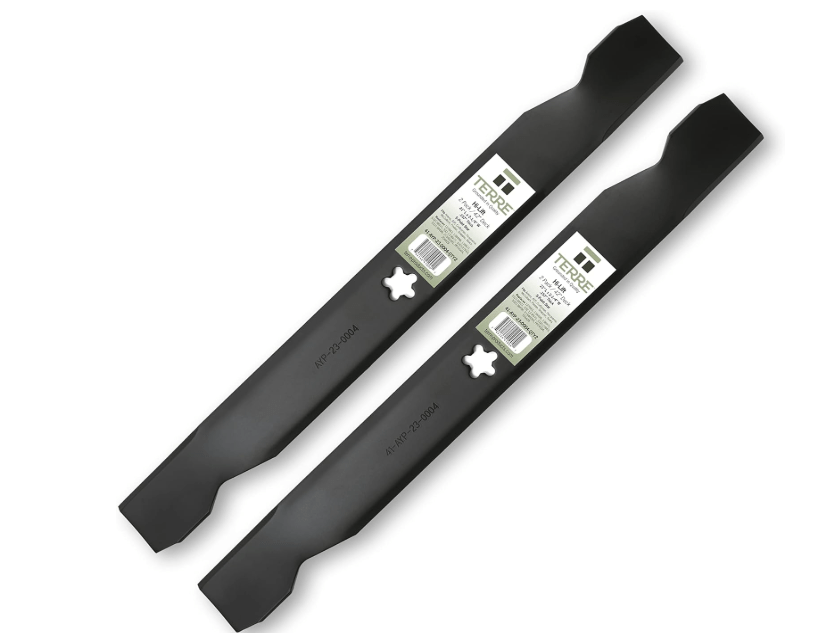
Terre Products, 2 Pack High Lift Lawn Mower Blades, 42 Inch Deck, Compatible with Craftsman LT1000, Ariens, Husqvarna, Poulan, Snapper, Sears, Replacement