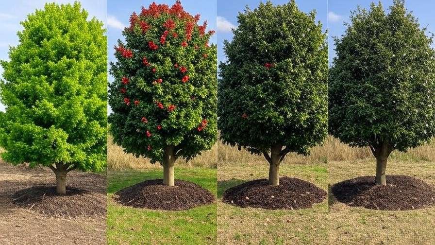  "Seasonal montage of Eagleston Holly Tree from spring to winter." 