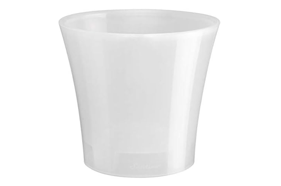  Santino, Self Watering Planter Arte 6.5 Inch Transparent/Transparent, Indoor Flower Pot for All House Plants, Flowers, Herbs, Succulents