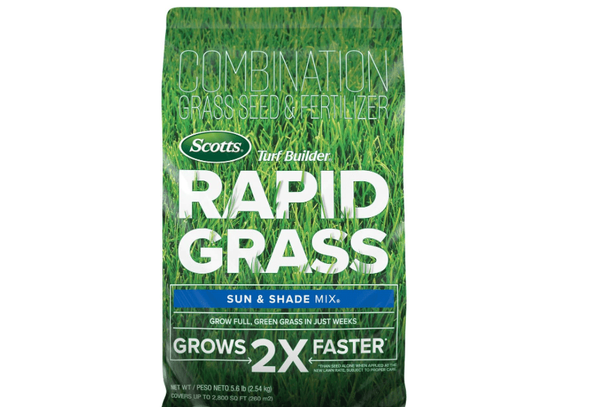 
Scotts Turf Builder Rapid Grass Sun and Shade Mix, Combination Grass Seed and Fertilizer, Grows Green Grass in Just Weeks
