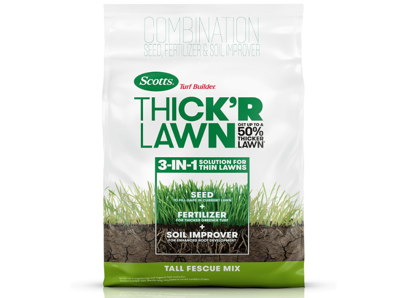 
Scotts Turf Builder THICK'R LAWN Grass Seed, Fertilizer, and Soil Improver for Tall Fescue, 4,000 sq. ft., 40 lbs