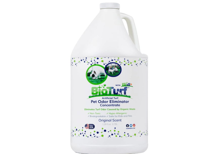 
BioTurf BioS+ Odor Eliminator Concentrate – Artificial Turf Cleaner for Pet Urine Outdoor & Yard Deodorizer for Dog Urine and Waste – Enzyme Formula