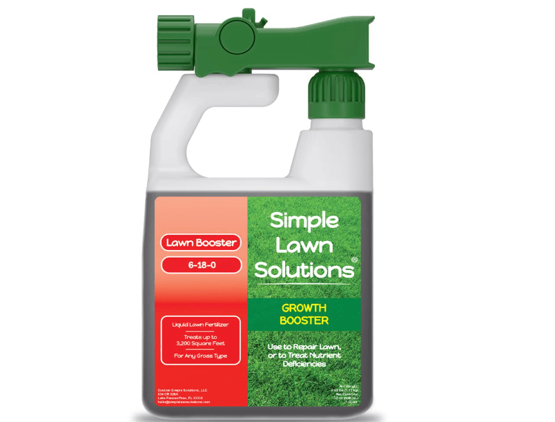  Extreme Grass Growth Lawn Booster- Liquid Spray Concentrated Starter Fertilizer with Humic Acid- Any Grass Type- Simple Lawn Solutions (32 oz. w/Sprayer)