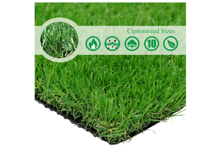
Petgrow Realistic Artificial Grass Turf -5FTX10FT(50 Square FT),Indoor Outdoor Garden Lawn Landscape Synthetic Grass Mat - Thick Fake Grass Party Wedding