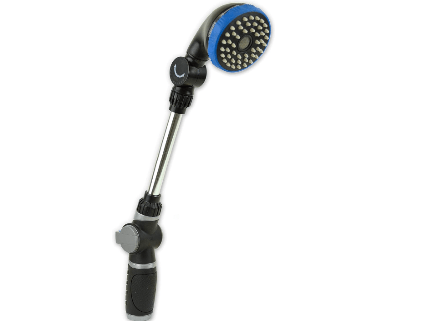 
HoseCoil 3/8 inch Self Coiling Garden, RV, Outdoor Water Hose (25.00, Blue with Shower Wand)