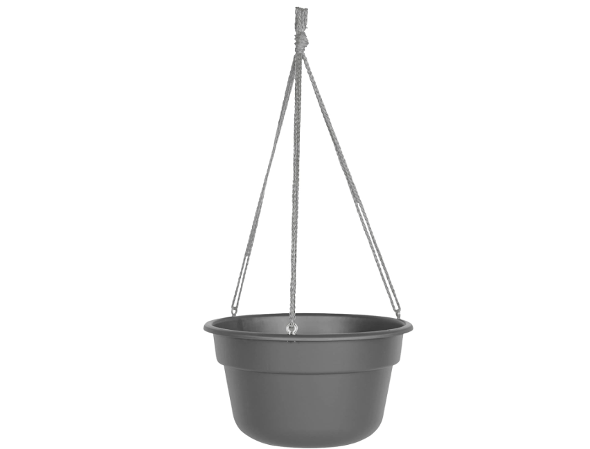 
Bloem Dura Cotta Self Watering Hanging Basket Planter 12" Charcoal Gray