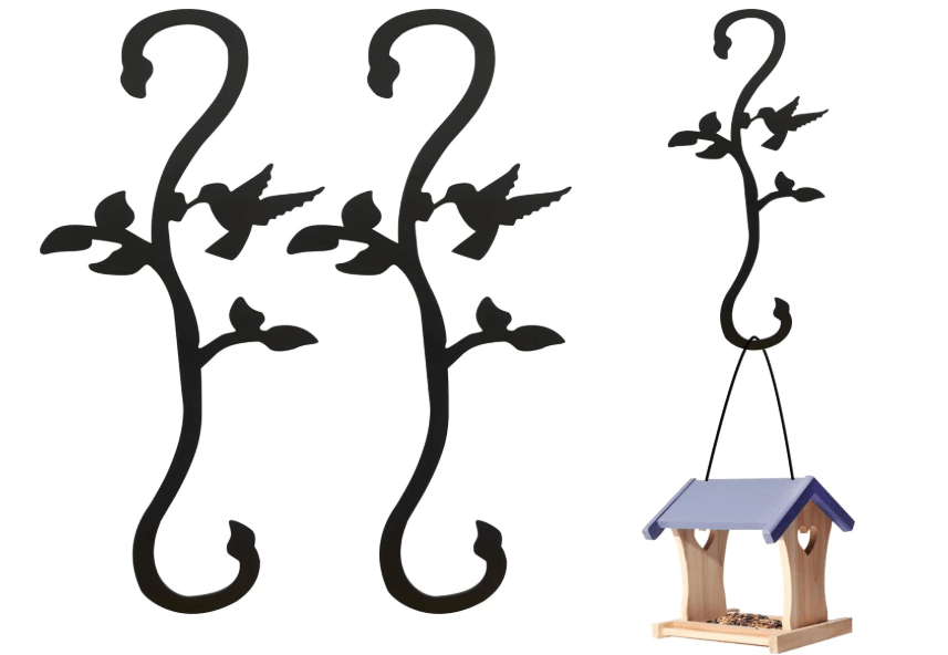 
YILONGDA Hummingbird Bird Feeder Hanger Hooks for Outdoors Hanging, Shepherds Hanging Plant Hooks, S Garden Fence Hooks for House, Wind Chimes