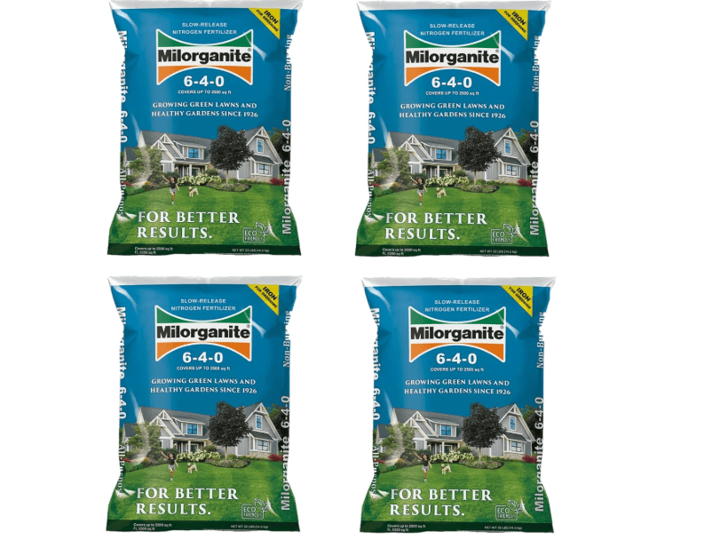 
Milorganite All-Purpose Eco-Friendly Slow-Release Nitrogen 6-4-0 Fertilizer, 32 Pound Bag (Pack of 4) - for Lawns