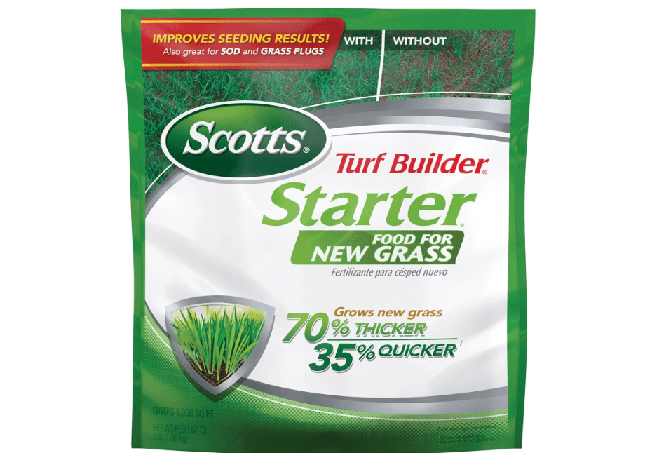  Scotts Turf Builder Starter Fertilizer for New Grass, Use When Planting Seed, 1,000 sq. ft., 3 lbs