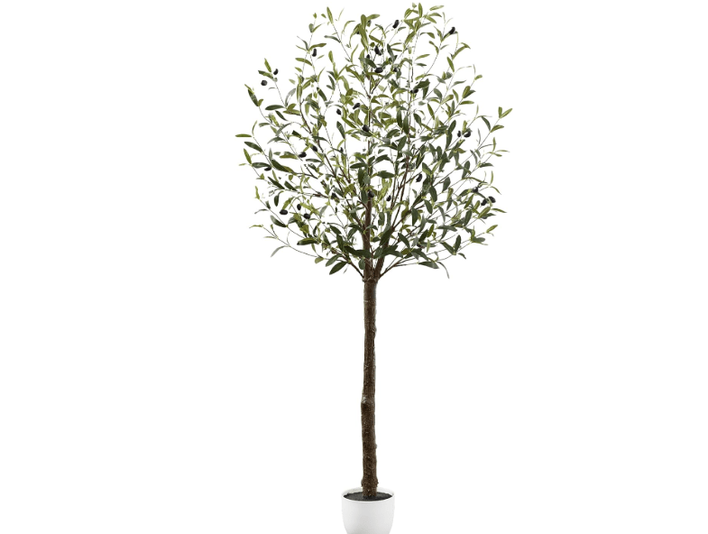 
Best Choice Products 5Ft Artificial Olive Tree, Lifelike Faux Tree w/Planter Pot, Indoor Home Office Accent Decor Realistic Trunk, Fruit, Fake Plant