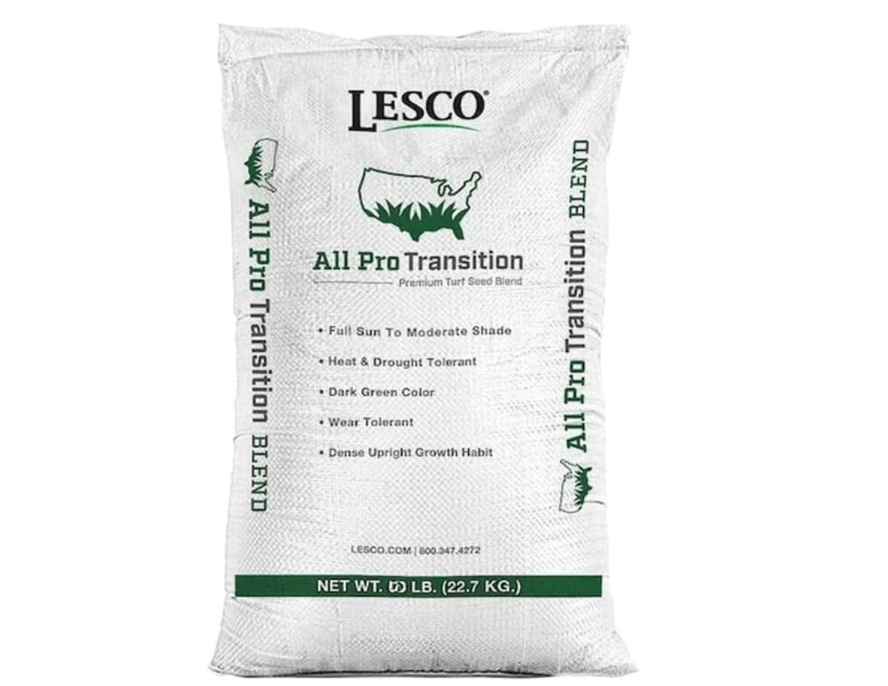 Lesco All-Pro Transition Tall Fescue Grass Seed Blend (50 lbs) – Drought-Tolerant, Heat & Shade Resistant, Insect-Resistant Lawn Seed for Durable Turf