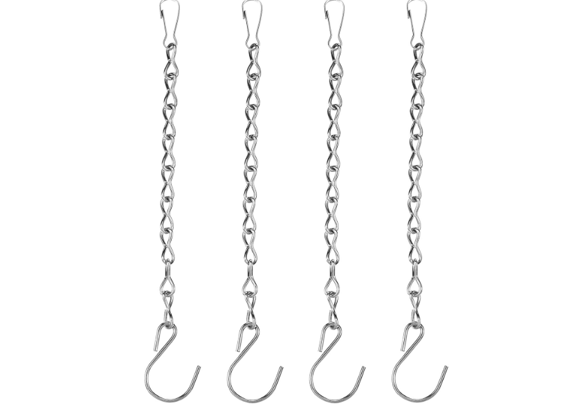 
Outus 4 Pack 9.5 Inch White Hanging Chain for Bird Feeders, Planters, Lanterns, Wind Chimes, Decorative Ornaments and Birdbaths Basket Extender