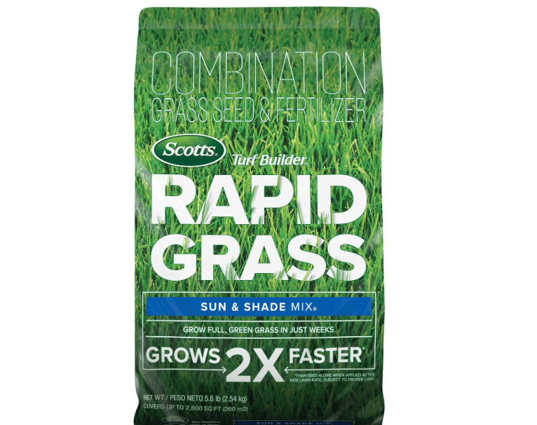 
Scotts Turf Builder Rapid Grass Sun and Shade Mix, Combination Grass Seed and Fertilizer, Grows Green Grass in Just Weeks
