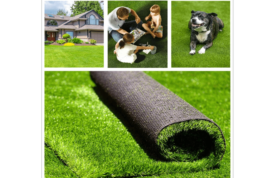
Fas Home Artificial Grass Turf 5FTX10FT, 1.38" Pile Height Realistic Synthetic Grass, Indoor Outdoor Pet Faux Grass Astro Rug Carpet for Garden Backyard