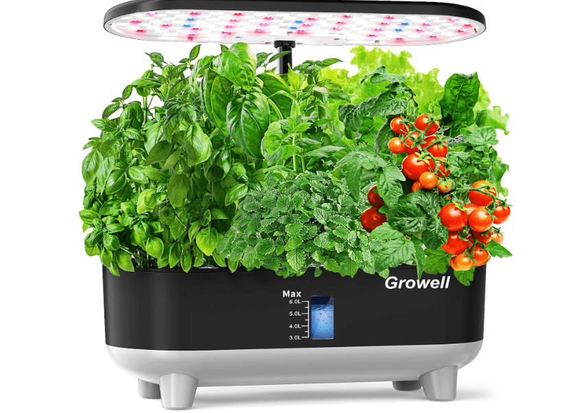 
Hydroponics Growing System Kit, 16 Pods Indoor Garden with 28W Full Spectrum LED Grow Light, Auto Timer, 3 Smart Light Modes, 8L Large Herb Garden, Ideal.