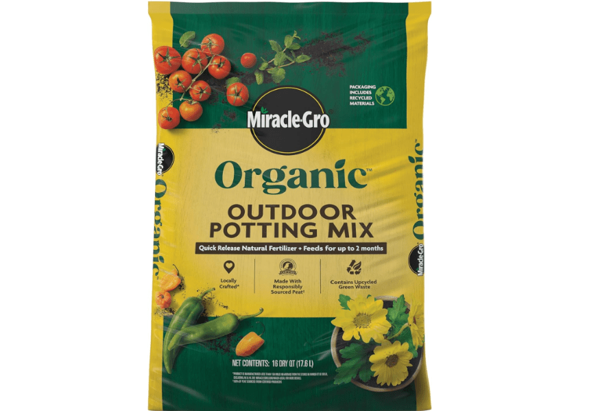 
Miracle-Gro Organic Outdoor Potting Mix, for Outdoor Container Plants, Contains Quick-Release Natural Fertilizer,