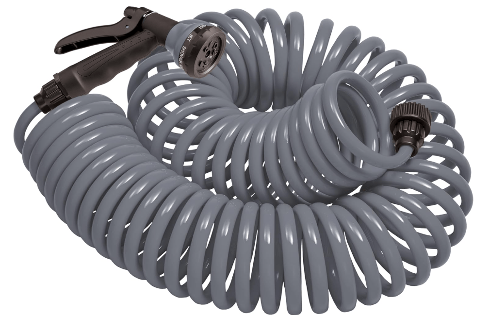 
Orbit 27560 Coil Garden Hose, 50 Feet, with 8-Pattern Hose Nozzle