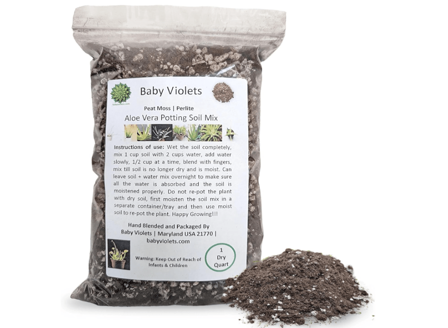 
Aloe Vera Plant Potting Soil Mix (3 Cups / 1 Quart), Perlite & Peat Moss