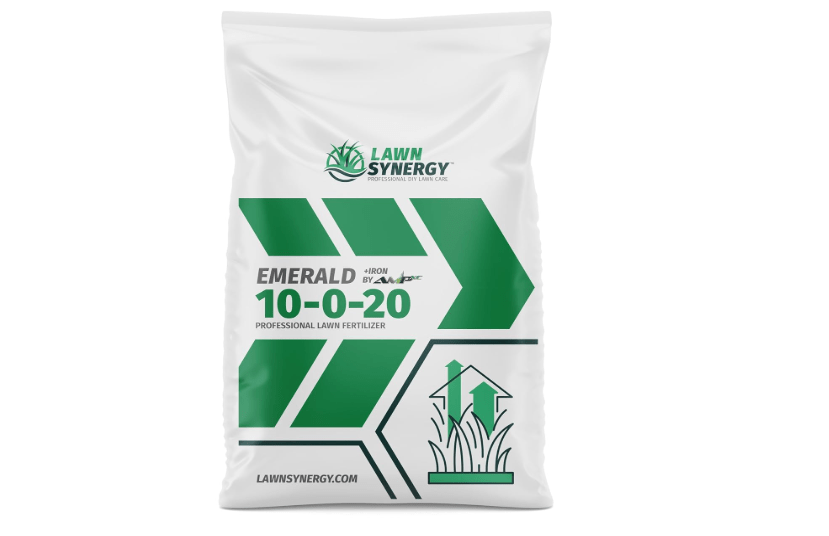 
10-0-20 Emerald Lawn Fertilizer - 18 lbs. - Slow-Release Nitrogen (45% AccuBlu), Iron, & Nutrace Micronutrients - Dark Green Lawn for Tall Fescue