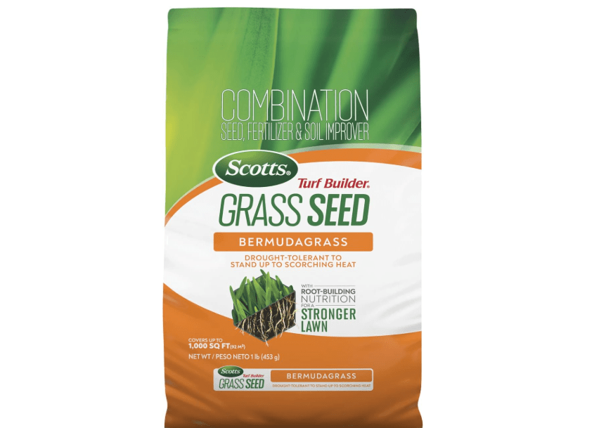 
Scotts Turf Builder Grass Seed Bermudagrass with Fertilizer and Soil Improver, Drought-Tolerant