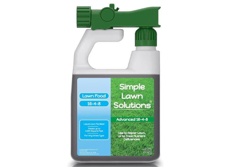  Advanced 16-4-8 Balanced NPK - Lawn Food Quality Liquid Fertilizer - Spring & Summer Concentrated Spray - Any Grass Type - Simple Lawn Solutions