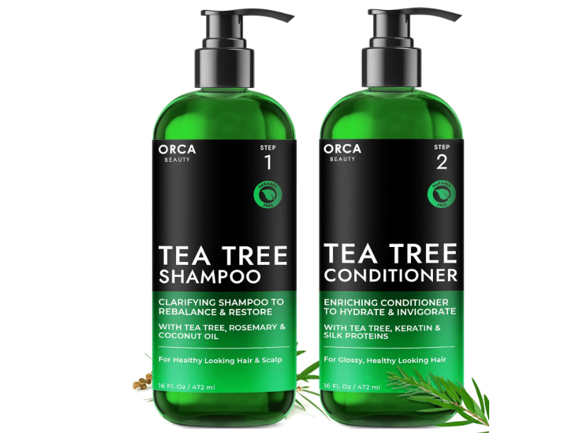 
Tea Tree Shampoo and Conditioner Set 2x16oz - Dandruff Shampoo and Conditioner for Oily Hair, Dry Scalp - Natural Shampoo and Conditioner Set, Men & Women