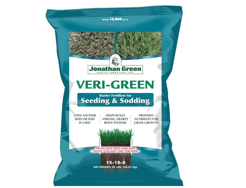  Jonathan Green (16008) Veri-Green Starter Fertilizer for Seeding & Sodding - 12-18-8 Starter Lawn Fertilizer (15,000 Sq.