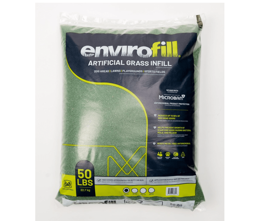 
All Turf Mats® Pro-Grade 50lbs 12/20 Coated Green Silica Sand Infill - Elevate Your Synthetic Turf Performance with Premium Material for Enhanced