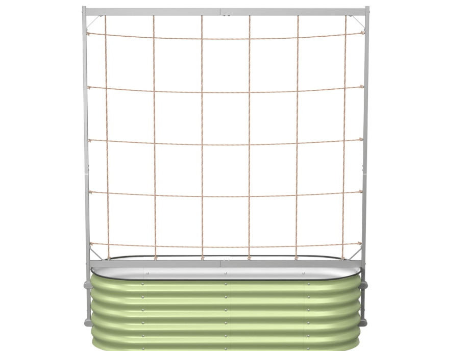 
Vego Garden Metal Frame Tomato Trellis, Garden Trellis for Climbing Plants Like Cucumber Beans Tomatoes & Vines, 5.0ft Long Metal Trellis for Raised.