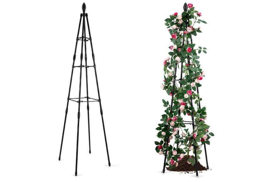  VANCORE 2 Pack Obelisk Trellis for Climbing Plants Outdoor, Garden Trellis for Potted Plants Indoor, Plant Support for Vegetable,Vines 