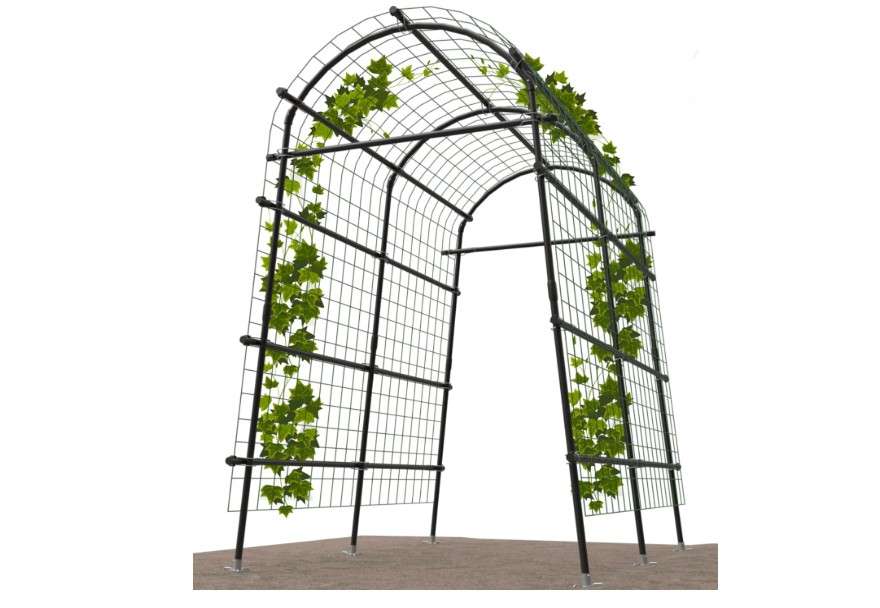 Garden Arch Trellis 7FT Extra Tall Polyethylene-Coated Stainless Steel Garden Trellis for Climbing Plants Outdoor Garden Trellis Arch for Cucumber Trellis