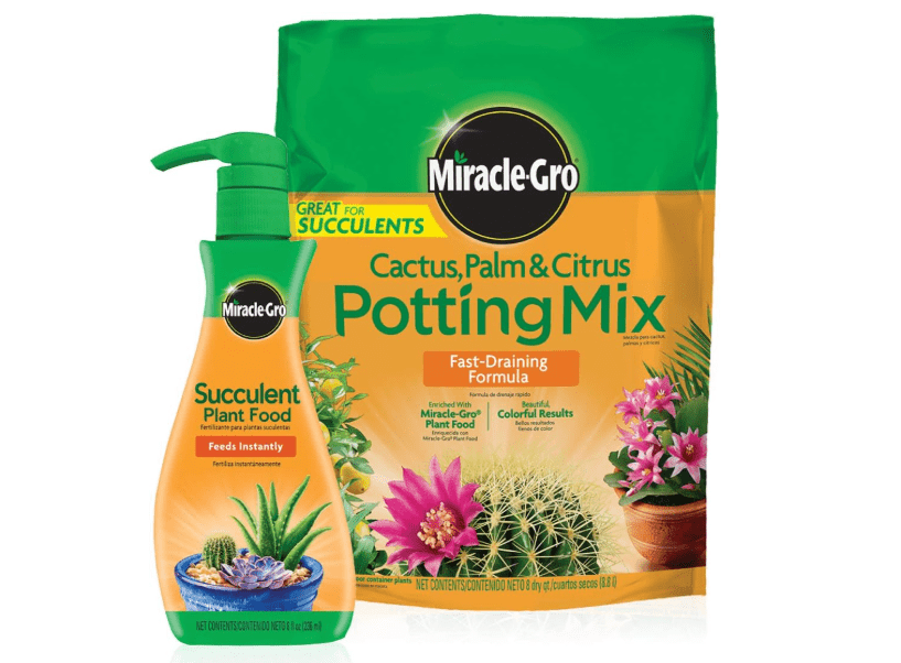 
Miracle-Gro Cactus, Palm & Citrus Potting Mix and Succulent Plant Food - Bundle of Potting Soil (8 qt.) and Liquid Plant Food (8 oz.) for Growing and...