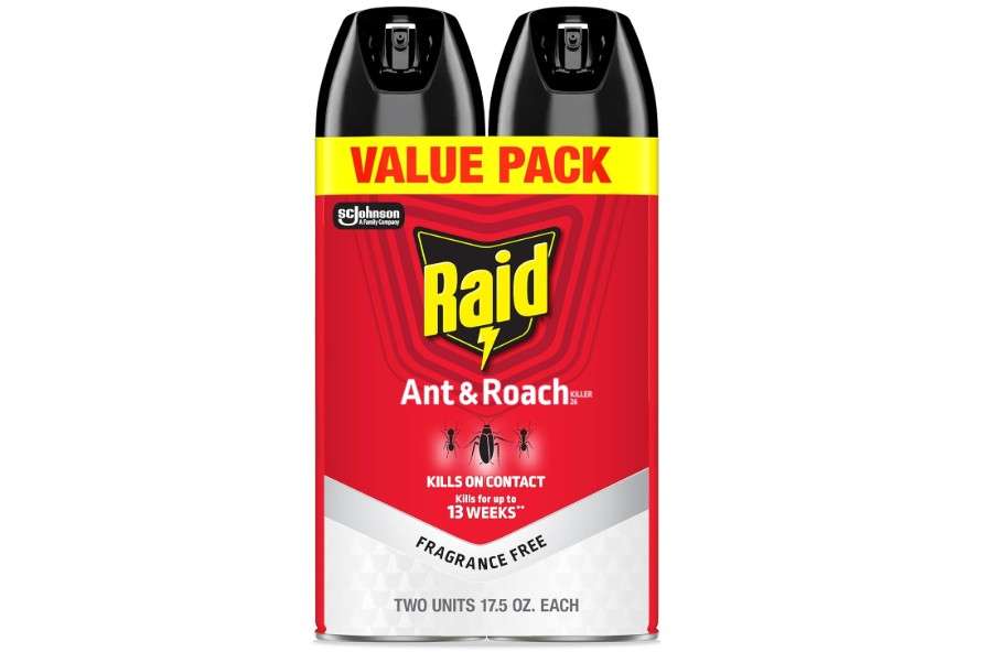  Raid Ant & Roach Killer 26, Fragrance Free Bug Killer for Home Use, Kills Bugs on Contact, 17.5 Oz, 2 Count