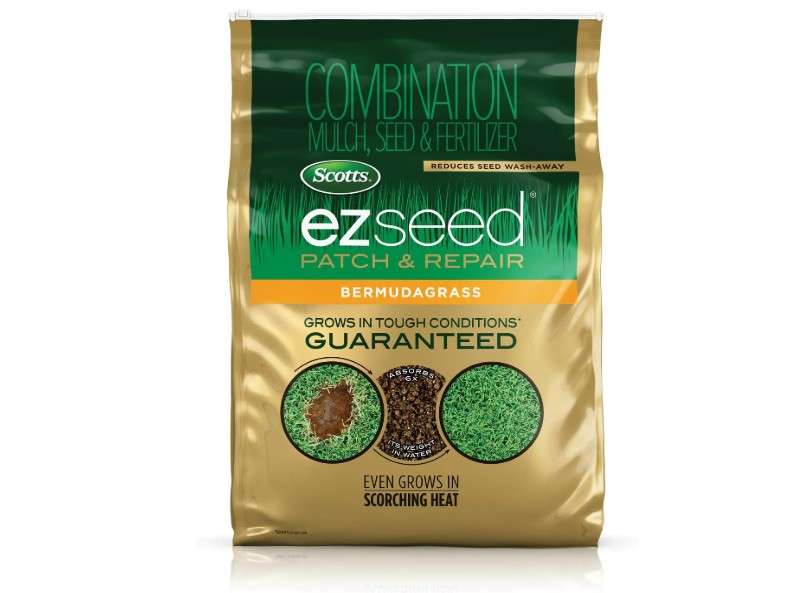  Scotts EZ Seed Patch & Repair Bermudagrass Combination Mulch, Bermudagrass Seed and Fertilizer for Bare Spots and Repair, Grows in Scorching Heat