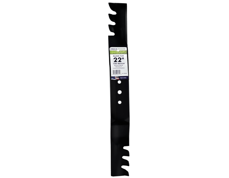 
MaxPower 331376XB Commercial Mulching Mower Blade for 22" Toro Recyclers, Replaces OEM no. 108-9764-03, 131-4547-03, Black