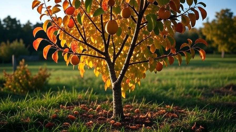  "Mulberry tree with ripe berries providing shade in a yard." 