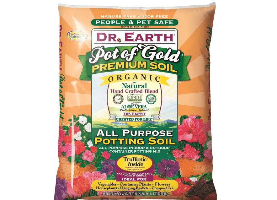 Dr. Earth Gold Premium Potting Soil, 8 Quart, Natural