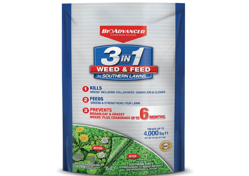  BioAdvanced 3-in-1 Weed and Feed for Southern Lawns, Granules, 10 lb, Outdoor Weed Killer, Lawn Fertilizer
