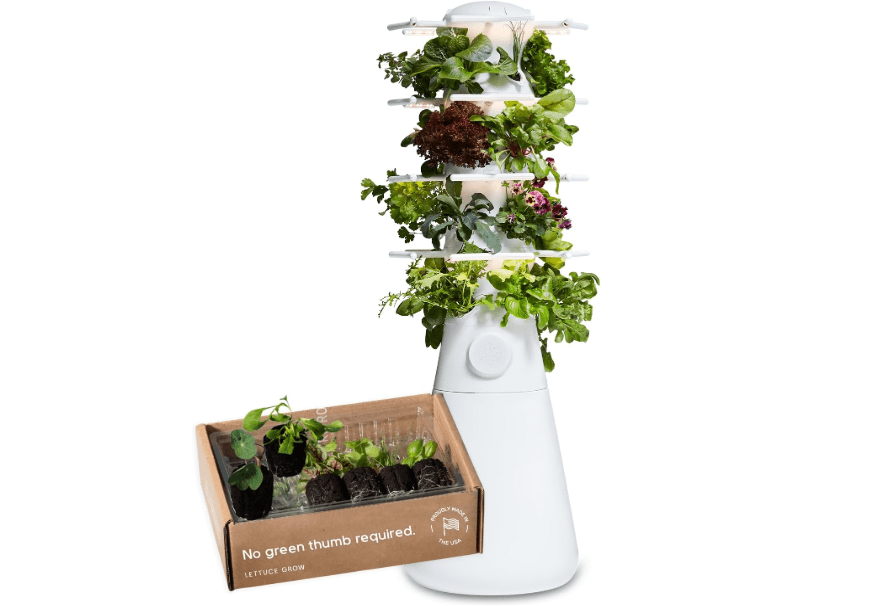 
New! Lettuce Grow Farmstand Nook | 20 Plant Hydroponic System | Self-Watering Indoor Vertical Garden Planter Tower w/Pump, BPA-Free Food Grade