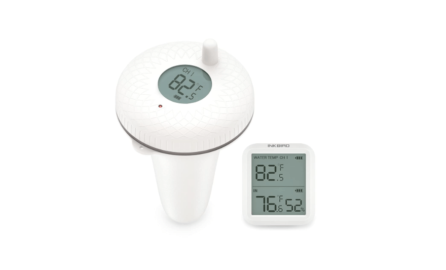 
Inkbird Wireless Pool Thermometer and Receiver Set, Updated Version Floating Thermometer with Easy Read Display, Thermometer for Swimming Pool, Hot Tub, Hot