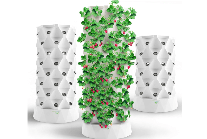 
Nutraponics Tower Garden – Entry-Level Hydroponic Growing System for 48 Plants – Indoor/Outdoor Vertical Garden with Analog Watering Control, Leak-Proof.
