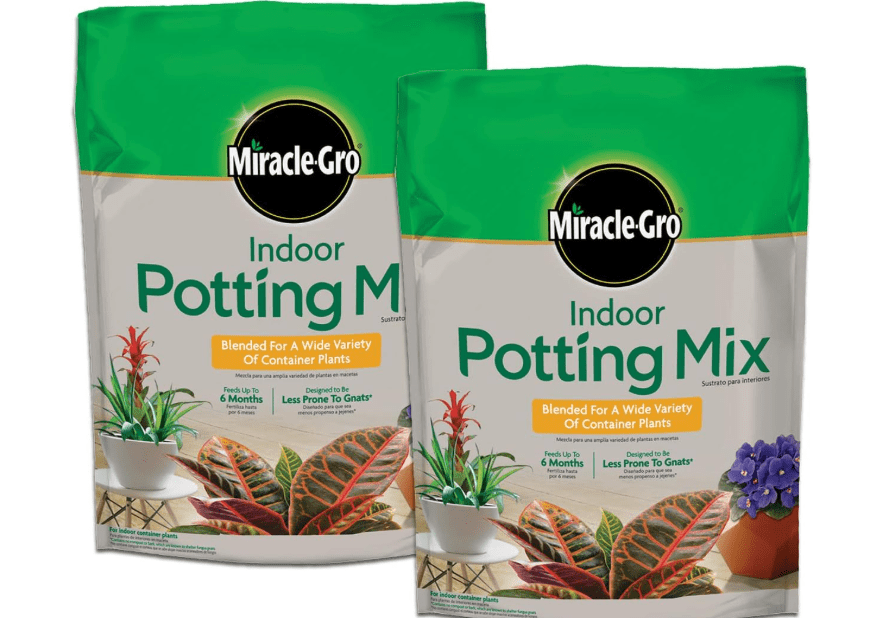 
Miracle-Gro Indoor Potting Mix, Blended for a Variety of Houseplants, Feeds for up to 6 Months