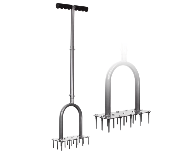 
Walensee Lawn Aerator Spike Metal Manual Dethatching Soil Aerating Lawn with 15 Iron Spikes, Pre-Assembled Grass Aerator Tools for Yard, Lawn Aeration