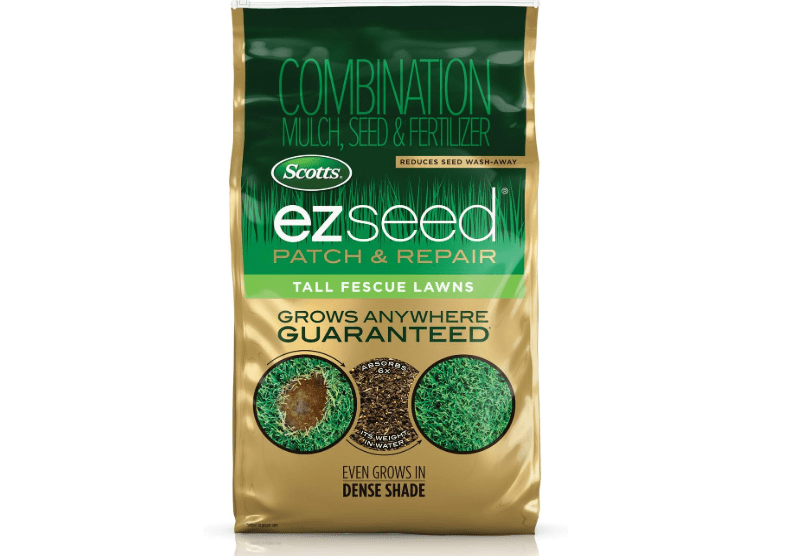  Scotts EZ Seed Patch & Repair Tall Fescue Lawns - 10 lb., Combination Mulch, Seed, and Fertilizer Mix with Tackifier, Repairs Bare Spots, Covers up to