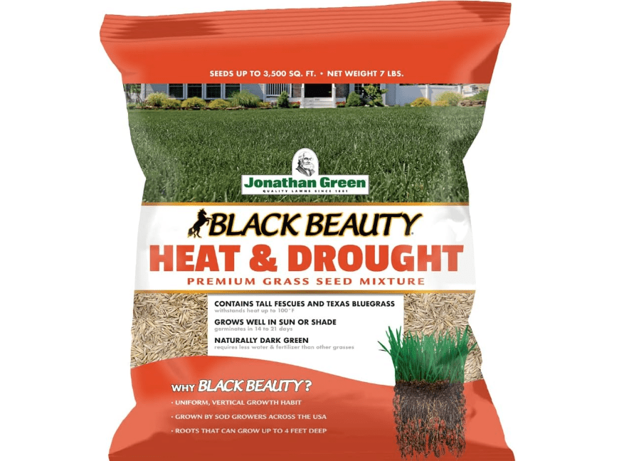 Jonathan Green (10515) Black Beauty Heat & Drought Resistant Grass Seed - Cool Season Lawn Seed